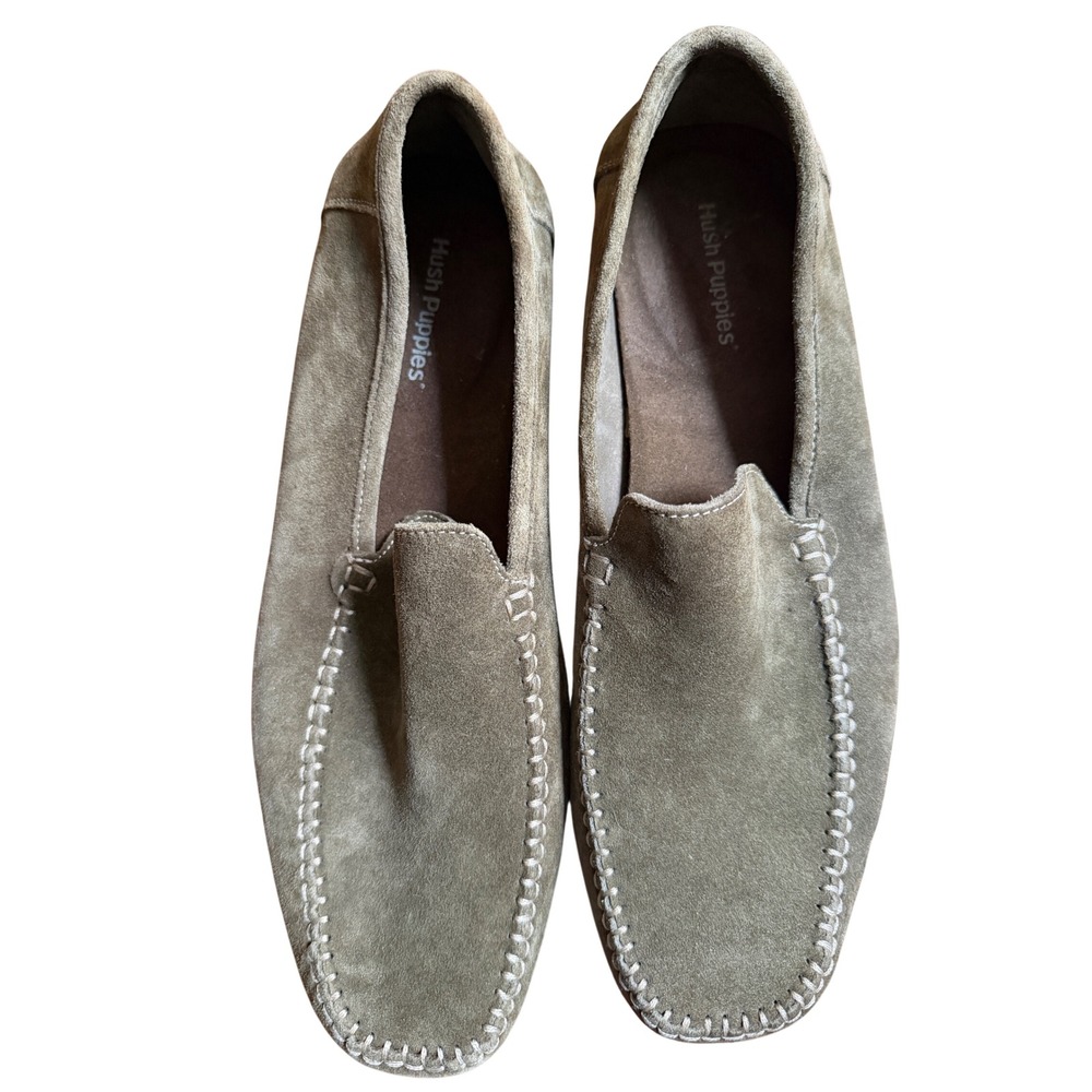 Hush Puppies Roadster Sage Suede Loafers Mens 12 M Driving Mocs 16263